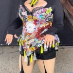 Netta Instagram - @nettabarzi wearing a custom corset made by me, embellished with patches and rhinestones for here European tour “WONDERFUL AND GREAT” Styling: @itay_bezaleli 📸: @maxno1ze #nettabarzilai #tour #custommade