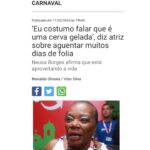 Neusa Borges Instagram - #neusaborges segue sendo destaque não só no #carnaval baiano, mas na mídia. A atriz Neusa Borges não abre mão de passar o carnaval na capital baiana, cidade que escolheu para ter uma residência e aproveitar seus períodos de férias dos trabalhos na TV e no Cinema. Confira as principais matérias, arraste para o lado e confira: 📰 @correio24horas 📰 bahia.ba 📰 @bnews_oficial 📰 @sitealoalobahia 📰 bahia.ba 📰 @portalibahia #neusaborgesnamídia #tzascom