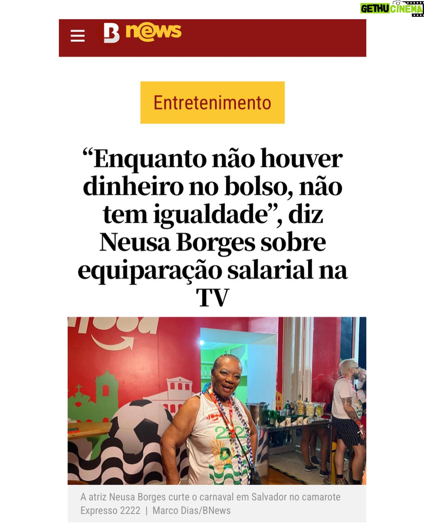 Neusa Borges Instagram - #neusaborges segue sendo destaque não só no #carnaval baiano, mas na mídia. A atriz Neusa Borges não abre mão de passar o carnaval na capital baiana, cidade que escolheu para ter uma residência e aproveitar seus períodos de férias dos trabalhos na TV e no Cinema. Confira as principais matérias, arraste para o lado e confira: 📰 @correio24horas 📰 bahia.ba 📰 @bnews_oficial 📰 @sitealoalobahia 📰 bahia.ba 📰 @portalibahia #neusaborgesnamídia #tzascom