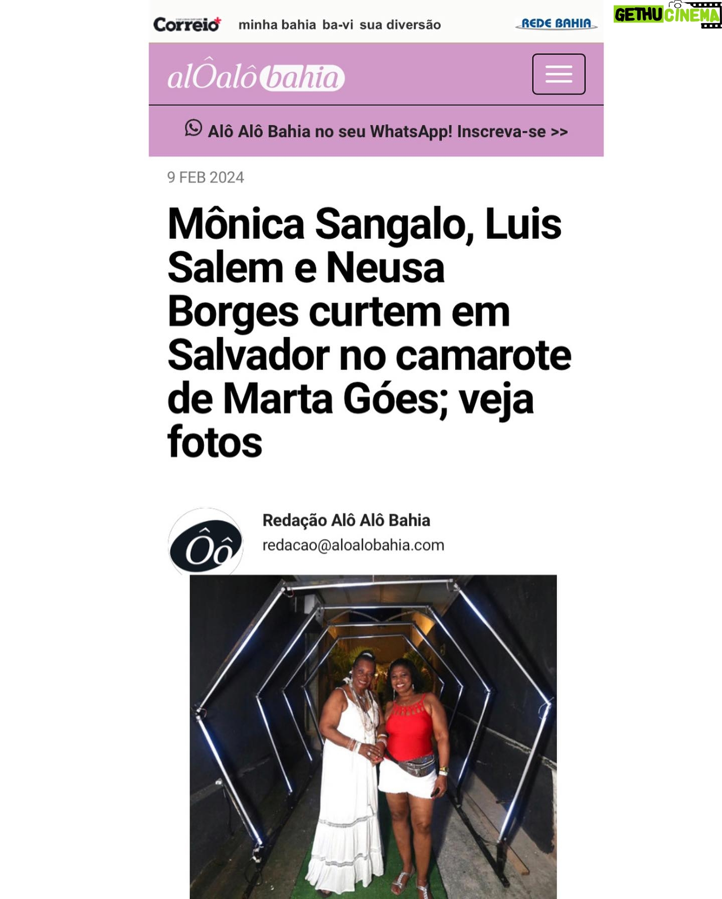 Neusa Borges Instagram - #neusaborges segue sendo destaque não só no #carnaval baiano, mas na mídia. A atriz Neusa Borges não abre mão de passar o carnaval na capital baiana, cidade que escolheu para ter uma residência e aproveitar seus períodos de férias dos trabalhos na TV e no Cinema. Confira as principais matérias, arraste para o lado e confira: 📰 @correio24horas 📰 bahia.ba 📰 @bnews_oficial 📰 @sitealoalobahia 📰 bahia.ba 📰 @portalibahia #neusaborgesnamídia #tzascom