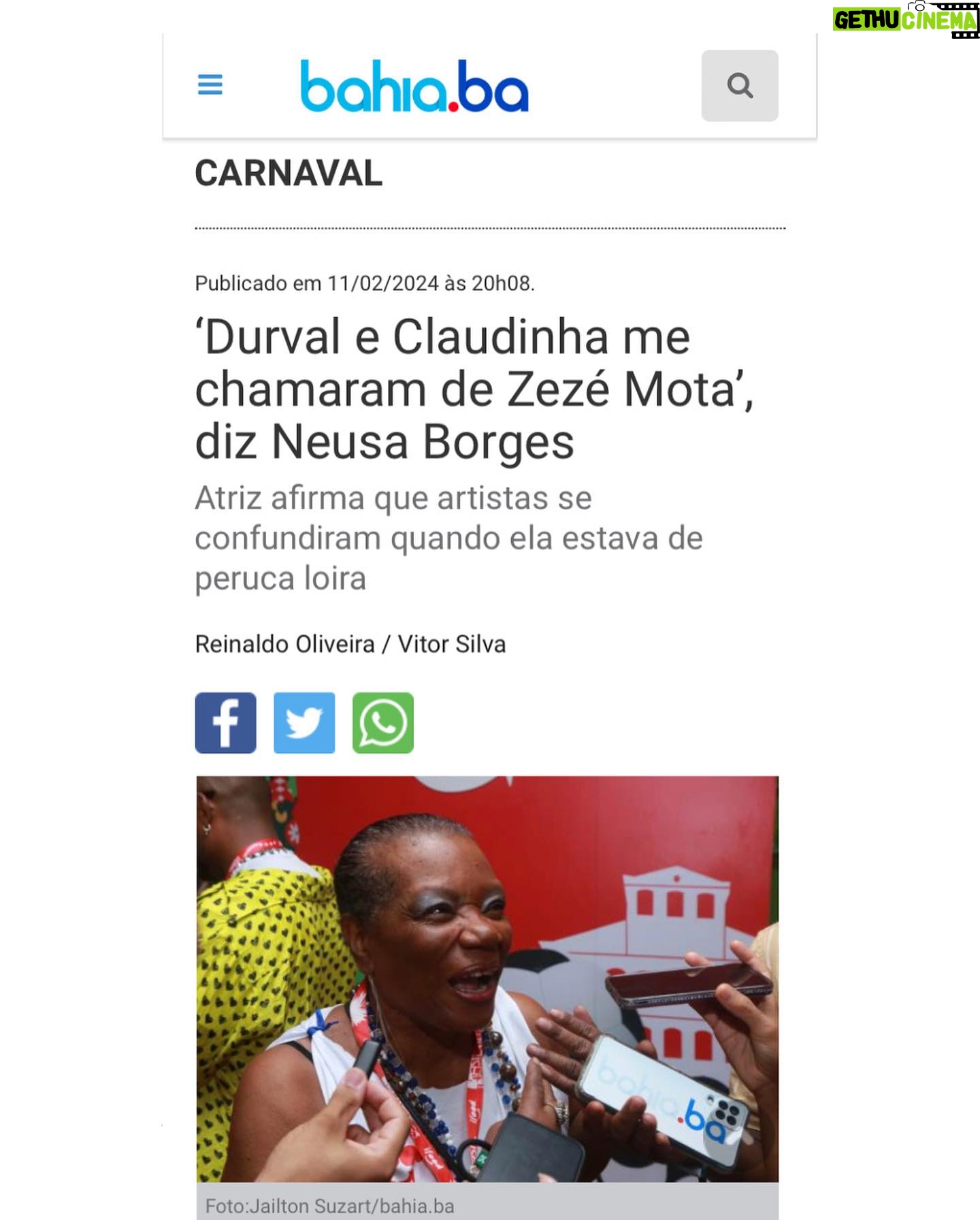 Neusa Borges Instagram - #neusaborges segue sendo destaque não só no #carnaval baiano, mas na mídia. A atriz Neusa Borges não abre mão de passar o carnaval na capital baiana, cidade que escolheu para ter uma residência e aproveitar seus períodos de férias dos trabalhos na TV e no Cinema. Confira as principais matérias, arraste para o lado e confira: 📰 @correio24horas 📰 bahia.ba 📰 @bnews_oficial 📰 @sitealoalobahia 📰 bahia.ba 📰 @portalibahia #neusaborgesnamídia #tzascom