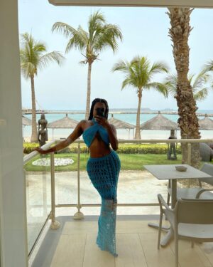 Neverly Paris Instagram - Sorry mum I’m in Dakar 🩵