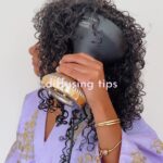 Nia Pettitt Instagram - The key to getting ✨ BIG ✨ hair whilst keeping definition is by starting off slow to set your curls. Tip your head the side or down to allow the air to travel through to the root. Once your hair is almost dry, you can start speeding up the motion and massing your roots for that instant lift. Use code NIA15 for 15% off your own Diffon Supreme to get the curls of your dreams #Ad #YouAreBellissima @Bellissima.UK 🧖🏽‍♀️✨💜💐