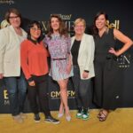 Nia Vardalos Instagram - Thank you @hollywoodreporter & #paramountplus for the Toronto celebration and honor of including me on the first ever Canadian women’s power list. It was an illuminating experience to be on the #directorspanel with Mina, Kari & Tracey (@minashum8888 @kari.skogland @traceydeer) all wonderfully moderated by Johanna Schneller. Thank you Perry Zimel and Daniel Abrams of @oazinc ! Dress by @ramybrook jewels by @ireneneuwirth shoes by @dolcegabbana glam by @alicia.nikole … and as always my glowy moisturizer is by @lamer and tanned legs 🤣 by my beloved @wolford ❤️ #womeninfilm #director #filmmaker #screenwriter #hollywood #canada #women