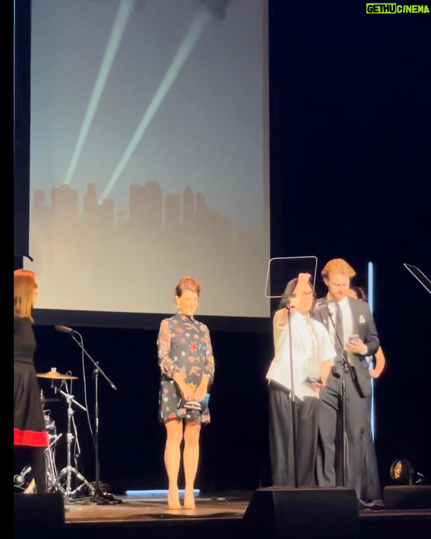 Nia Vardalos Instagram - About last night! Celebrating my Playtone pals Deva Anderson and Rachel Lautzenheiser nominated for the #mybigfatgreekwedding3 soundtrack at the Music Supervisor Guild Awards! Last video… Deva and I presented awards and even got to hug @billieeilish & @finneas omg 🏆 amazing