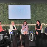 Nia Vardalos Instagram - Directors panel today with these geniuses: Mina Shum, Kari Skogland, Tracey Deer & Johanna Schneller 💡 🇨🇦 with a thank you to @hollywoodreporter #accesscanada @parkhyattto ! Thank you Daniel Abrams and Perry Zimel @oazinc !! Dress is vintage @suno styled by @highheelprncess & shoes: @michaelkors glam is @alicia.nikole and jewelry courtesy of @ireneneuwirth
