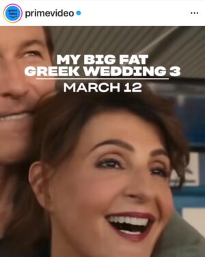 Nia Vardalos Instagram - Here we come! @mbfgreekwedding 3 will be on @primevideo on March 12, which to be candid is a somber day in our family. We lost our dad Constantine Vardalos March 12, 2020, right before the world shut down. A short time later, we lost our movie dad Michael Constantine. I wrote this script to celebrate them!! It’s dedicated to all our dads, all our parents, all our cousins, our siblings, our friends and families of all different ethnic and racial backgrounds. Because in the end, we are all fruit. 🍎 🍊