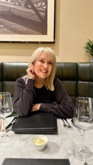 Nicki Chapman Instagram - Date night with my boy ❤️ @shacky01 

Fast approaching our 25th wedding anniversary this summer… 🩶

@royalalberthall #CodaRestaurant