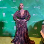 Nicky Whelan Instagram - All things good for planet earth… Thankyou @driveh2 for having me and @aeraidpr for dressing me. All sustainable fashion. Dress by @taibobacar Jewlery @julienriadsahyoun makeup @sarahsullivanmakeup hair @armyzand thanku @creativeprinc #sustainablefashion #gogreen 💚🤍💚