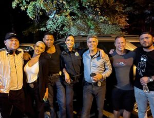 Nicky Whelan Instagram - In great company this last month. I love being on the road🎬I adore this cast and crew ❤️Didn’t want this one to end😔Thankyou to my long time friend and badass director @rajajcollinss 🎥🎞️🔥