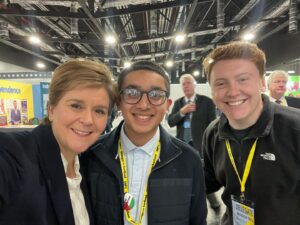 Nicola Sturgeon Instagram - Today was a very different SNP conference experience to the one I’ve been used to for many years…but it was so lovely to see so many old friends and to feel the love of what is and always will be my extended family (even if I couldn’t escape a media scrum in the process). My heart will always belong to @thesnp💛💛💛