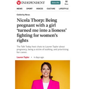 Nicola Thorp Instagram - It was a delight to chat with @ltaylorwrites about pregnancy, impending parenthood and waking up at 3am to present TalkToday. 

Full interview in bio.

https://www.independent.co.uk/celebrity-news/nicola-thorp-nikesh-patel-jeremy-kyle-itv-snaresbrook-crown-court-b2447572.html