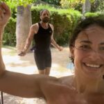 Nicola Correia Damude Instagram - #measureyourpowernotyourdresssize 💪🏽First off, let me say this: YOU DO NOT NEED TO WORKOUT ON YOUR VACATION. Vacations are supposed to be about Rest, Relaxation and Experience. There should be no pressure to spend a minute of that time on things we don’t need or want to do. But if you’re like Carlos and I and exercise and fresh air are key to your mental, physical and emotional health, whether at work or play, then finding places to workout while travelling can be a really great opportunity. When we’re somewhere new we like to walk around the neighbourhoods and find nice spots like parks, beaches and wooded areas to take out our portable exercise equipment and do a workout together. If you enjoy it, then it’s fun, beneficial and an opportunity to explore new areas and places you may not otherwise have seen. As we slowly making our way from #etsw in Paris to #itainstituteandmore in Milan we feel so fortunate and are enjoying every minute of this Beautiful experience. Thank you to @dreamitcon and @kinetic_vibe for making it happen!❤️🇫🇷🇮🇹❤️ @lukebaines @harryshumjr @emeraude @kat.mcnamara @matthewdaddario @domsherwood @jadehassoune @willtudor1 @shadowhunterstv #shadowhunters #notourlasthunt #lightwoods #paris #fandom #paris #mentalhealth #mentalhealthawareness @theboystv #healing @shadowhunterstv #womenwholift #strength @mariliasogna @residentalien #fitness #birthday #momlife #strongwomen #strong #italy