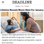 Nicola Correia Damude Instagram - Making this Movie was such an incredible experience. As someone who has lived with eating disorders most of my life, telling this story meant so much to me. It is such an honest and uncensored look at how our culture and the toxic “Beauty and Wellness” industries have robbed generations of Women of our Confidence and Self-Love. I am so proud of this project.❤️And our team! @raffavirago is a revelation, @michelleouellet is one of my favourite Directors of all time, Bonnie Zipursky is the definition of Integrity in Producing and, of course, working with Carlos Gonzalez-Vio is one of my favourite things.❤️ Thank you @lifetimemovies for this incredible experience! I can’t wait to share it with all of you! #dyinginplainsight #lifetimemovies #lifetimetv #eatingdisorderrecovery #eatingdisorders #toxicculture #womenempowerment @lifetimemovies @lifetimetv (Photo: edited from @deadline)