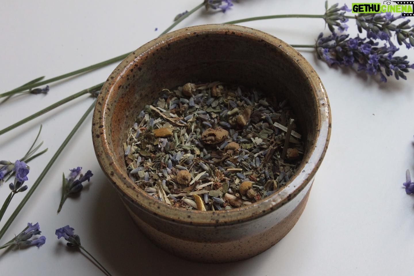 Nicole Gale Anderson - 1.1K Likes - Sipping on this herbal tea blend has been my favorite way to end the day as of late. I created the formula for pregnancy but it can be enjoyed by non pregnant people too. Has lots of yummy herbs that are rich in iron, vitamins and minerals, tone the uterine muscles, increase the flow of breast milk, are diuretic without depleting potassium levels, support kidney function (which are working double time due to blood volume increasing up to 50% during pregnancy), are anti-inflammatory to the urinary system & have relaxing attributes to the nervous system. Here’s the recipe for my Bun in the Oven Tea Blend:
Combine equal parts Dandelion leaf, Red Raspberry leaf, Lady’s Mantle, Nettles, Cornsilk, Lavender & Chamomile. Add 1 tbsp herbal tea blend to 1 cup of water, bring to a boil then simmer on low heat with lid covered for 15 minutes. (Be sure to keep the lid on while simmering to prevent medicinal properties from evaporating off.) Strain out herbs and enjoy! *Note: I’ll typically prepare 3-4 cups ahead of time and then store in the fridge for up to three days. Tea can be enjoyed cold or simply reheated to have warm. #15weekspregnant #herbalmedicine