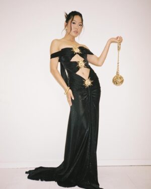 Nicole Kang Instagram - I love you @capeusa 
Congrats on another successful RADIANCE GALA
Beautiful way to close out the weekend 
Celebrating the immense talent in our Asian community and beyond…
Our diaspora is far and wide and I’m excited to see films from more nooks & intersections of the world….
Thank you for always being a home I can come back to
Very proudly wearing an amazing Vietnamese designer @dolongofficial …my favorite dress I’ve ever worn 
Sun/Moon imagery 🌞🌜— special as my mother’s name is Moon…
Thank you to my queen @anatanaka for styling me with all of me in mind 🫶🏽✨