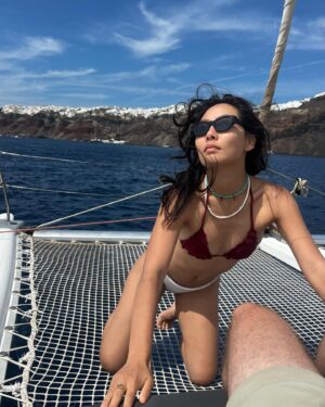 Nicole Kang Instagram - trying to give more windswept than winded but the stairs are winning…
