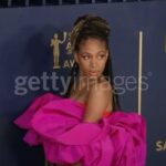 Nicole Beharie Instagram - SAG awards @jenniferudechukwu on the dress @takishahair on the tress @marlavazquez on the gloss @themorningshow #appletv This is real life!! I’m so grateful for aaaaaalllll of your love and support. You who keep rocking with me and checking for me. Time is precious. Thank you for spending time with me… more to come!💗💗💗💗 @sagawards @sagaftra 👏🏽#nicolebeharie
