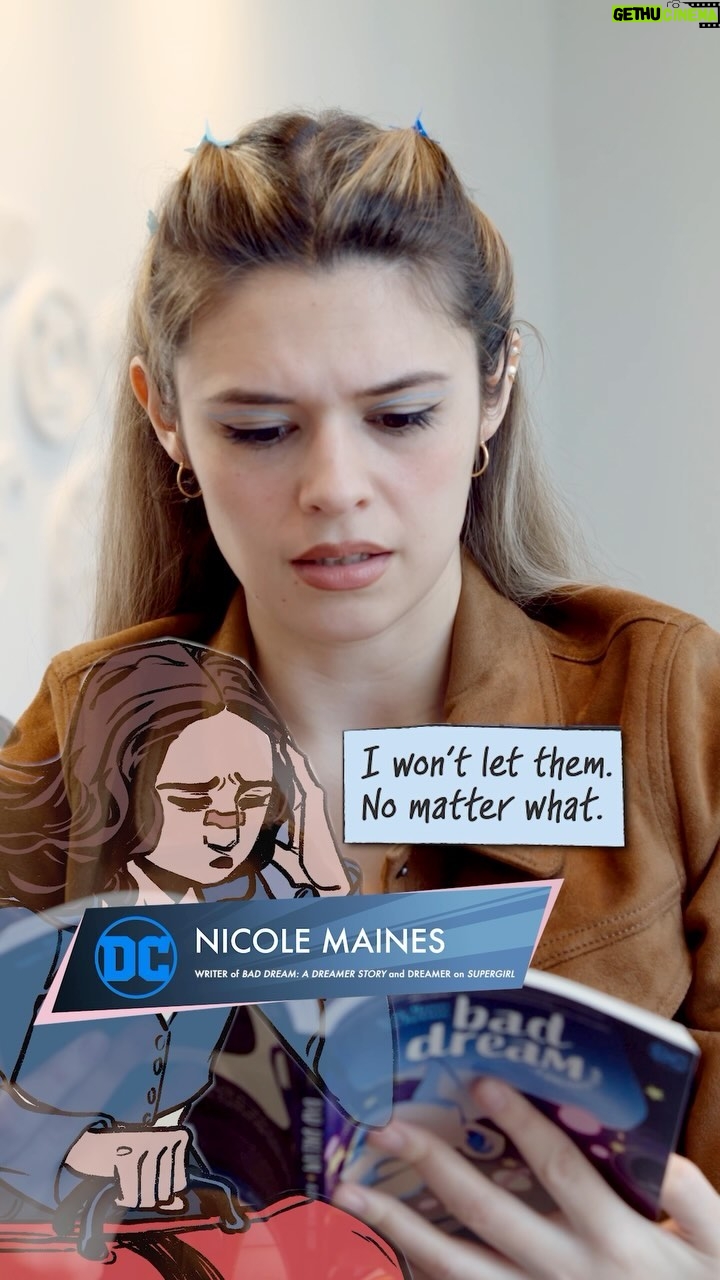 Nicole Maines Instagram - BAD DREAM: A DREAMER STORY is on sale now, and let @nicoleamaines read you a scene from her and @ryehickmandraws’ extraordinary young adult graphic novel!