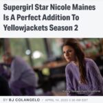 Nicole Maines Instagram – @bjcolangelo ‘s words, not mine! 😜 (link in story) 

So happy to be a part of this show. Thanks for hyping me up, BJ 💜🐝

#yellowjackets