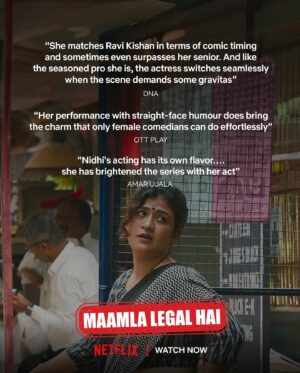 Nidhi Bisht Instagram - The verdict is in: Maamla Legal Hai is a RIOTT!! ✨🔥
Thank you for the love! ❤️
Maamla Legal Hai, now streaming, only on Netflix!