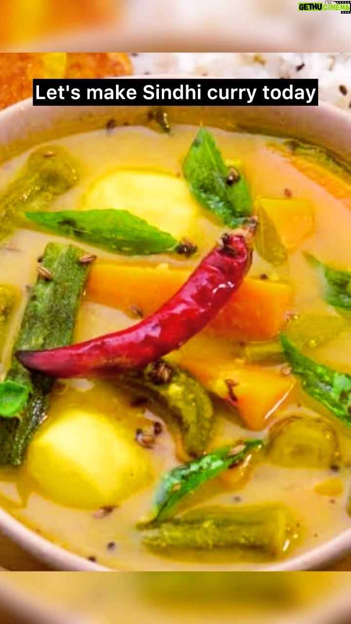 Nidhi Uttam Instagram - Sindhi curry Recipe🍛🍲 #loveforcooking #sindhicurry #lunch #recipe #nidhiuttam