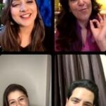Nidhi Uttam Instagram – Reunion live ♥️ with @realsonaliverma 
@nehasaroopa6 
@realkaranmehra 
@ayush_viz