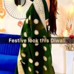 Nidhi Uttam Instagram - GRWM and Illuminate your Diwali celebrations with this FESTIVE LOOK✨ From shimmering eyelids to drapping mummy’s beautiful Saree, let’s glam up together for a radiant Diwali look! HAPPY DIWALI🪔 Products used- foundation ~ @hudabeauty @paccosmetic Eye shadows ~ @anastasiabeverlyhills @hudabeauty Lipstick~ @maccosmeticsindia Gel eye liner ~ @anastasiabeverlyhills Brow filler ~ @benefitindia Saree ~ @uttamurmila (missing you mummy🥹♥️)