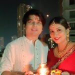 Nidhi Uttam Instagram - Karwachauth 2023🌝♥️ With prayers on my lips and love in my heart, I wait for the moon to rise. Thanks @themohitpathak for being there always,my better half my buddy for life & fasting for me ✨🫶🏼 Happy Karwachauth to everyone celebrating this beautiful tradition!🌕❤️ #festivals #karwachauth