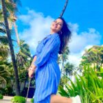 Nidhi Uttam Instagram - I am Blue-tiful💙🧿💎 #loveforblue #sunkissed #bluetiful #bluedress