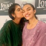 Nikhila Sankar Instagram - All about yesterday! LOVER premiere 🥹💜 Very very happy and contented! No words to express 💜💜🥹🥹🥹💯 @rinibot