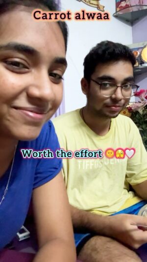 Nikhila Sankar Instagram - Wish it only took 24sec to make carrot halwa like in the video 😅🤭😘🤍
