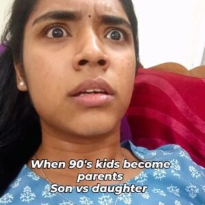 Nikhila Sankar Instagram - Big fan @viknesh31 - How 90's kids treat their son vs daughter 🤣❣️💯
.
.
.
.
.
#reelstamil #reelsexplore #instagood #viral #beyou #funny #trendingreels #reelitfeelit #relatable #trending #foryou #reellife #videooftheday #instagramreels #tamilcomedy #tamilmovie