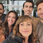Nikki DeLoach Instagram – Back at it with these beautiful rascals. 

#curiouscaterer #mystery #sleuthers #hallmarkies #happyplace #workfamily❤️