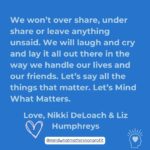 Nikki DeLoach Instagram - Welp! You asked, we listened! We’ve heard a lot about our podcast recently, specifically, what happened to it?!! It is safe to say when you’re grieving it is hard to carry a conversation with yourself, let alone the world. It’s hard, actually! Preparing for a guest, making sure you’re on top of your game as a host. If you’re going to put something out into the world, it better be valuable. Otherwise, it’s just added noise. One of my very best friends in this world happens to live on the west coast. It is a real pain. So, @nikdeloach and I decided on a compromise that helps us see and talk more AND it brings back the podcast. Drumroll: She’s going to co-host the podcast with me! We are also changing it up a bit. This won’t just be about Alzheimer’s and dementia caregiving but rather ALL the parts about life that are hard, and how to find your way through the hard. Specifically, we want to help you navigate the hardest parts of your journey and bring a deeper meaning to the pain you may experience as ANY kind of caregiver. Children, parents, spouses, friends even. It all matters. Nikki lost her father to the most vicious kind of brain disease, and she did it while her son was fighting for his life. She knows pain. She’s also the most genuinely kind and hilarious person I know. She single handedly (and from three hours and 3,000 miles away) helped me the entire horrific last six months of my mom’s life. She talked to doctors when I couldn’t, she navigated family dynamics that got out of control when I couldn’t. She is that person, that friend. She drops everything and gets in the mud with you without taking off her coat. I love her and I know you all will too. Here’s to MINDING WHAT MATTERS!