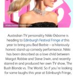 Nikki Osborne Instagram - That’s me. Well kinda. 4 nights only!! #edinburgh #barbie #badbarbie #comedian