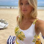 Nikki Osborne Instagram - I’m no influencer (see image 3) but I love yellow, I love cozzies, I love Australia and I @lovebonfire_thelabel . #lovebonfire #lovebonfirethelabel #beach #swimwear