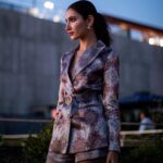 Nikohl Boosheri Instagram - Thinking back to this gorgeous @lisavontang set I got to wear to their New York show a few weeks ago. It’s no secret that I love fashion but more and more I try to incorporate a conscious and sustainable approach to the items I add to my closet. This includes buying second hand and also supporting smaller brands that make sustainability a priority. This beautiful Pink-Silver blazer and shorts that I’m wearing is crafted from a rare metallic brocade sourced from a generations-old brocade maker in Singapore, making it super highly limited edition. Lisa Von Tang is a luxury brand from Singapore that design sustainable masterpieces using biodegradable & natural fabric, upcycled textile or locally-sourced family shops. They use small-batch sustainable production, locally sourced fabric, and often the pieces are hand-sewn by a single trailer per set as this one was!