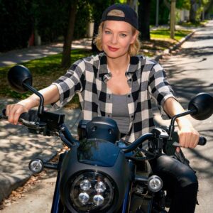 Nina Bergman Instagram - Which Nina….. 1,2,3 or 4??

Flannel shirt by @masai_us all vegan and cruelty free fashion 🕺🏼 Swipe👉🏻👉🏻👉🏻👉🏻 
Shirt & Nina made in Denmark🇩🇰 

Special thanks to @honda_powersports_us for the #motorcycle @meliebianco for the #veganbags  #blackswimsuit by @trap_anna  and @therealdanielbernhardt for the #location and of course all #veggies that went into creating this body🙏🏻