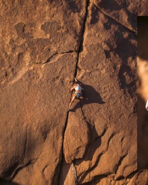 Nina Caprez Instagram - Tafroute, here we play!
#loveclimbing 

📸 @jeremy_bernard_photography 
@andreabasecamp @totemmt @arcteryx @petzl_official @scarpaspa @julbo_eyewear