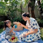 Nina Kozok Instagram - Unforgetable summer picnics with my little one. Wearing the limited edition collection by UNIQLO x Marimekko. Bold colors and motifs that are easy to mix and match. This collection launches today in all UNIQLO stores and online at UNIQLO.COM @uniqloindonesia #UNIQLOxMarimekko #UNIQLOIndonesia