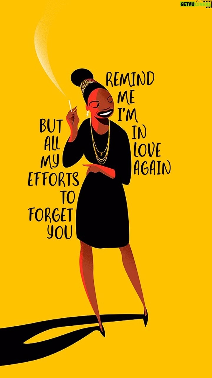Nina Simone - 19.8K Likes - “I had a feeling when I met you you’d drive me crazy if I let you, but all my efforts to forget you remind me I’m in love again…” - #ninasimone #remindme - 🎨 by @jorgearevalographic