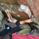 Nina Williams Instagram – Squeezed in this rad Rumney boulder during @barndoorhostel’s Start-Of-Summer Outdoor Fest 🤗 Still managing wrist/elbow pain but can try hard during shorter sessions. Seeing family, friends, and the New England community was healing too ❤️ More thoughts on this current injury but for now plz enjoy the sports action. 

Transcendance V10

🎥 ultimate hype man @interdymensionall 🙌🏼
🩰 sticky icky toe magic @scarpa_world Instinct S

@thenorthface_climb @organicclimbing 
#climbing #bouldering #rumneyrocks