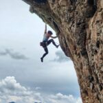 Nina Williams Instagram - Jai-oh! All gas! Come on! 😊 We sampled some local limestone in Lijiang before the @thenorthface Mountain Festival kicked off. Nice to swing through the mountain air. @thenorthface_climb #climbing #sportclimbing #lijiang #climbchina