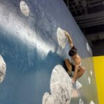 Nina Williams Instagram – Fun slab from earlier this week in Shanghai 🇨🇳 I’ll be recovered from the jet lag just in time for departure 😅

@thenorthface @thenorthface_climb @scarpana 
#climbing #bouldering
