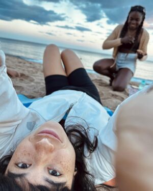 Nina Williams Instagram - Still wrapping my heart around @thenorthface Athlete Summit ❤️ We gathered to discuss expeditions, projects, products, and brand goals but the most important conversations happened in-between: around the campfire, on the beach, at the crag, next to the ping pong table, during a 3am ocean swim. The people on this team are absolute forces of inspiration and determination while also navigating all that it means to be a human being in this heavy world. And it is only getting heavier. 

I treasure these moments with a family of friends that I can turn to for both hard talks and easy laughter. Thanks for another year of love. #TNFAthleteSummit

@thenorthface 
@thenorthface_climb 
@thenorthface_trail 
@thenorthface_snow