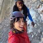 Nina Williams Instagram – Last Friday @alldayeddie and I biked from Boulder to Longs Peak trailhead, hiked to the base of the Diamond, simuled the Casual Route, topped out Longs, hiked back down, and rode our tired 🍑s back to Boulder: a self-timed endurance challenge known as the Longs Peak Triathlon. It was a full-value day, unsupported (meaning we carried all our gear), covering a little over 90 miles in a little under 17hrs. I am super proud of our efforts considering neither of us were cyclists before this spring season. That being said… I think we can go faster 😜 I know @alldayeddie is just raring to get back in the saddle!! 

With my newfound love for cycling, these multi-sport linkups have captured my imagination. Already scheming for next summer 🤔💭😇 

@thenorthface_climb @scarpana #climbing #hiking #biking #longspeaktriathlon