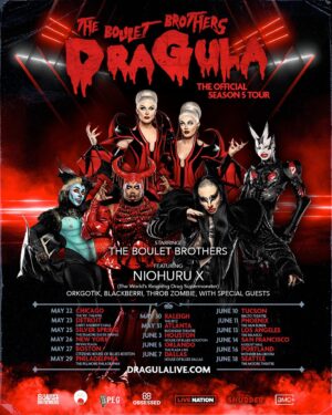 Niohuru X Instagram - We are destroying the world this summer 🩸 come to @bouletbrothersdragula S5 tour to be on Niork’s Ark.
📸 @ninocence 🩸🩸🩸