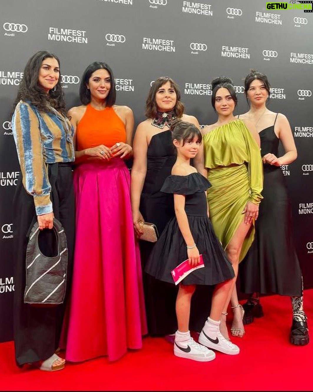 Niousha Noor - 2.6K Likes - Still high from the incredible weekend, with The Persian Version opening Munich Film Festival. Thank you @filmfestmunich, @sonyclassics @sonypictures.de for such an epic night. I’ll never forget this feeling and what it meant. 💚🤍♥️
A big thank you also to @jilaatelier for killing it as usual and @lisaagho for the beautiful glam.