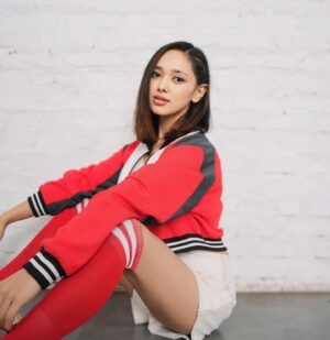 Nirisha Basnett Instagram - 🔺🔴🔻 
Label @kolor_therapi 
Styled by @sanjana.stylebug 
.
#streetwear